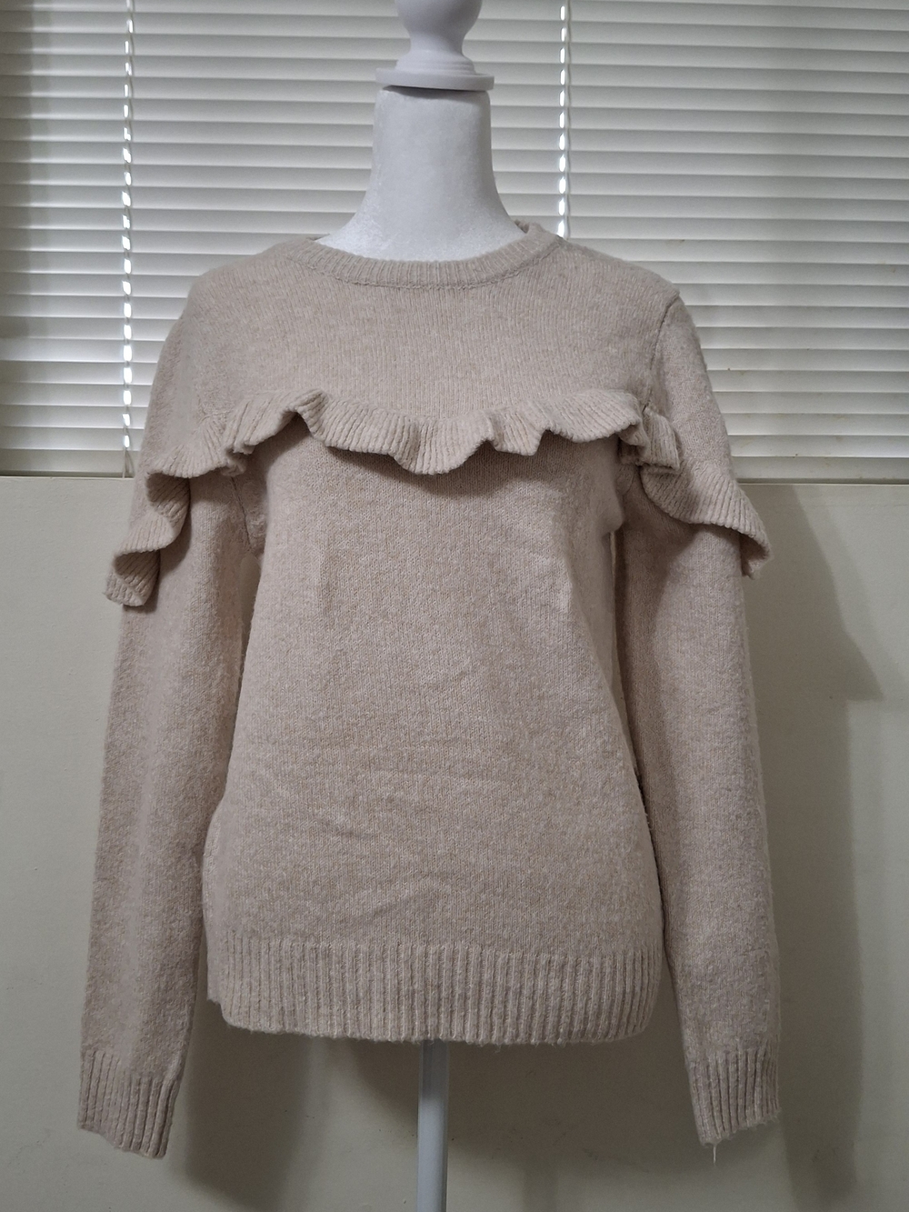 Sadie & Sage Ruffle Trim Pullover Sweater